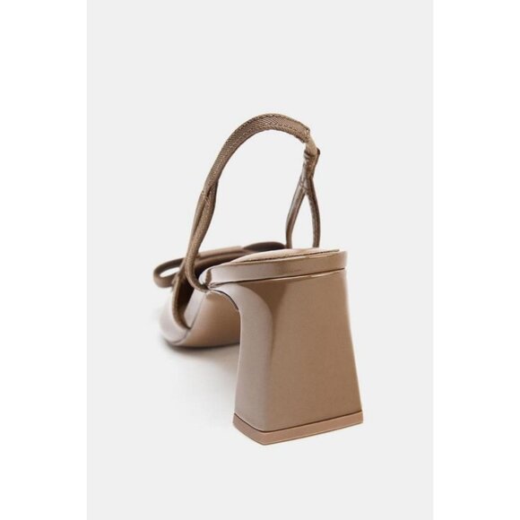 ZARA BOW SLINGBACK HEELS - Picture 7 of 7